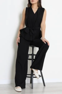 Tensel Dokuma Yelekli Takım Siyah - 71204.701.