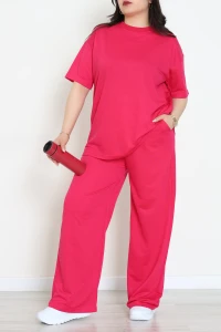 2 İplik Büyük Beden Oversize Wortex Takım Fuşya - 80323.1878.
