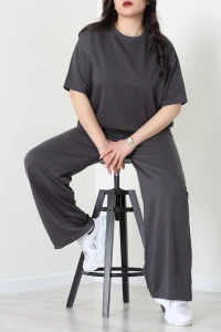 2 İplik Büyük Beden Oversize Wortex Takım Boyalıantrasit - 80323.1878.