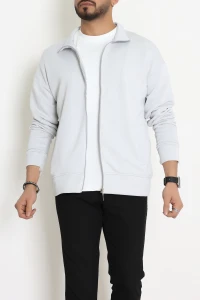 3 İplik Şardonsuz Erkek Cepli Dik Yaka Sweat Boyalıgri - 80776.1878.