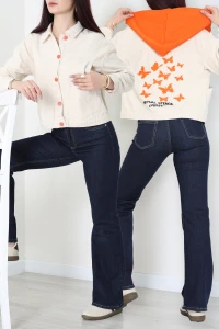 Nakışlı Ceket Turuncu - 263.1238.