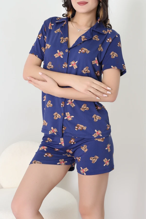 Milan Şortlu Düğmeli Pijama Takımı Laciayı - 277.1287.