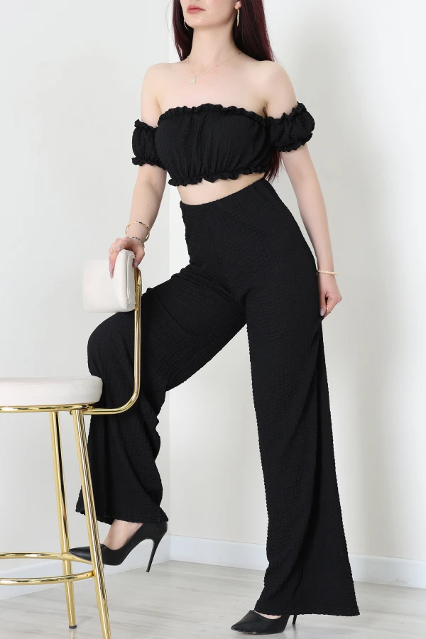 Bubble Crop İkili Takım Siyah - 32240.1857.