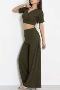 Bubble V Yaka İkili Takım Yeşil - 32243.1857.