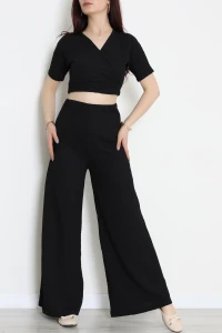 Bubble V Yaka İkili Takım Siyah - 32243.1857.