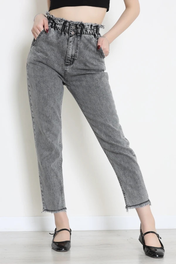 Bel Paça Püskül Büzgülü Mom Jean Açıkfüme - 405204.2141.