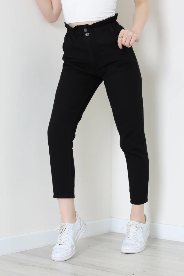 Bel Lastikli Mom Jean Siyah - 405353.2141.