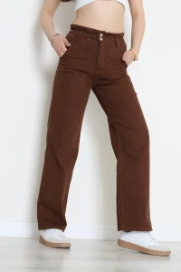 Bel Lastikli Palazzo Kot Pantolon Kahve - 405354.2141.