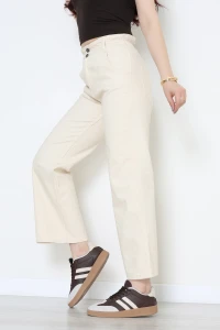 Bel Lastikli Palazzo Kot Pantolon Bej - 405354.2141.