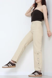 Paça Çıtçıt Kot Pantolon Taş - 405400.2141.