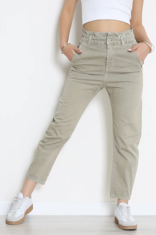 Beli Lastikli Kot Pantolon Haki - 7006.1968.