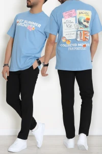 Süprem Ön Arka Baskılı Erkek Tişört Bebemavi - 71143.1872.