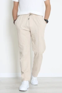 Keten Çımalı Erkek Baggy Pantolon Bej - 71215.1947.