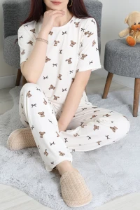 Milan Alt Üst Aynı Pijama Takımı Kahveayı - 792.1287.