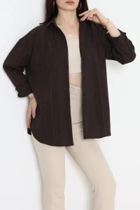 Oversize Gömlek Kahve - 80847.147.