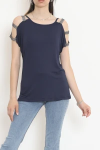 Omuz Dekolteli Bluz İndigo - 11273.599.