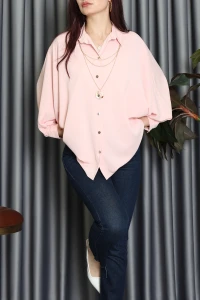 Aksesuarlı Gömlek Pudra - 2454.360.