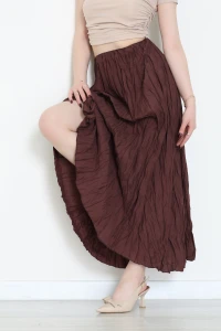 Beli Lastikli Crash Etek Kahve - 43981.1949.