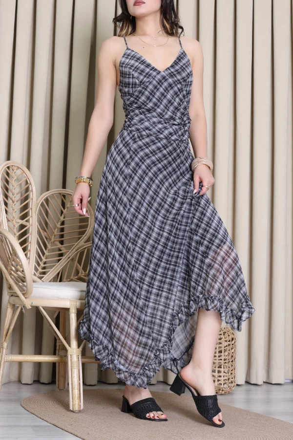 Şifon Astarlı  Elbise Dumangri - 71126.2002.