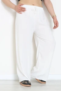 Büyük Beden Viskon Kumaş Pantolon Ekru - 71234.107.