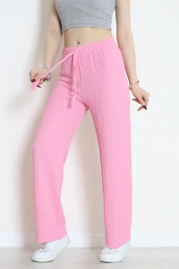 Bubble Kumaş Lastikli Pantolon Pembe - 71236.107.
