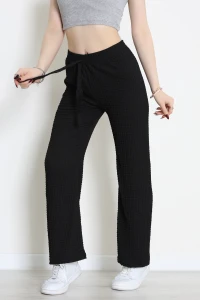 Bubble Kumaş Lastikli Pantolon Siyah - 71236.107.