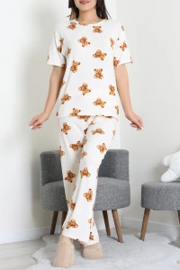 Milan Alt Üst Aynı Pijama Takımı Beyazayı - 792.1287.