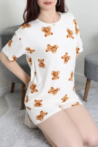 Alt Üst Aynı Şort Takım Krem - 793.1287.