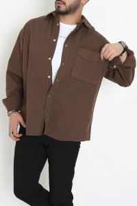 Gabardin Erkek Gömlek Ceket Kahve - 36570.2137.