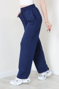 Modal Kumaş Taşlı Eşofman Altı Lacivert - 42925.102.