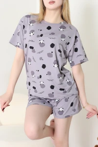 Alt Üst Aynı Şort Takım Gri - 793.1287.