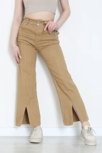 Paça Püskül Yırtmaçlı Palazzo Jean Camel - 410163.2141.