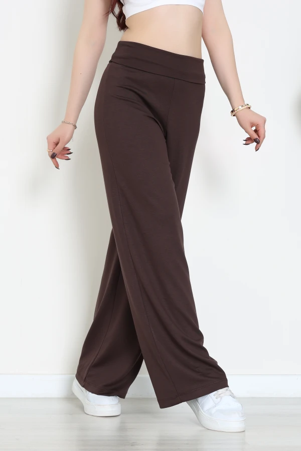 Modal Bel Katlamalı Eşofman Altı Kahve - 52243.1567.