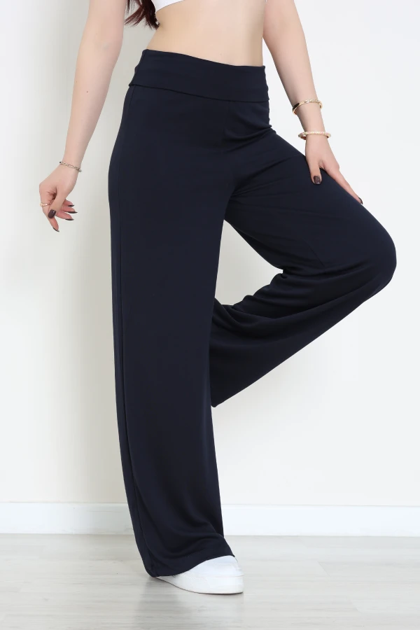 Modal Bel Katlamalı Eşofman Altı Lacivert - 52243.1567.