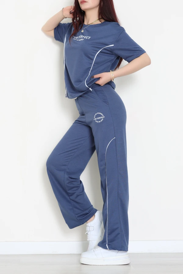 Biyeli Eşofman Takımı İndigo - 52275.1005.