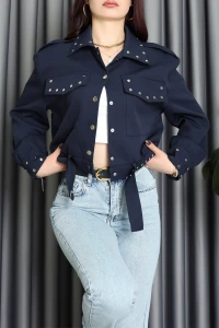 Zımba Detaylı Ceket Lacivert - 71307.2002.