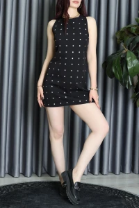 Zımbalı Elbise Siyah - 71310.2002.