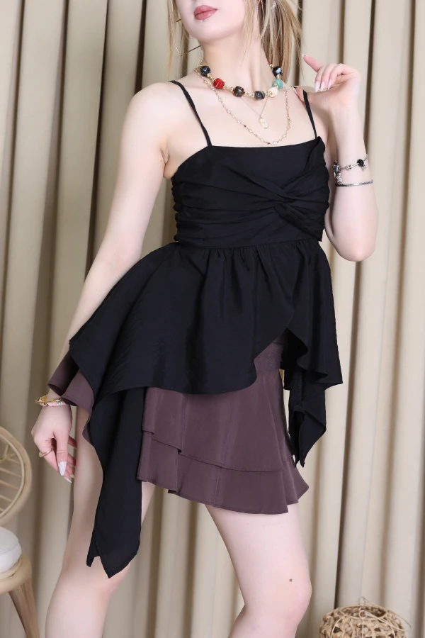 Askılı Bluz Siyah - 71317.2002.