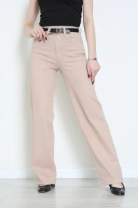 Kemerli Palazzo Kot Pantolon Açıkpudra - 2795854.1968.