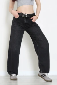 Kemerli Baggy Kot Pantolon Füme - 3182008.1968.