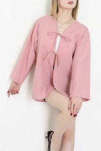 Bağlamalı Terikoton Gömlek Gülkurusu - 32429.1949.