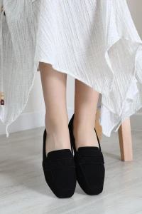 Süet Loafer Babet Siyah - 32765.1932.