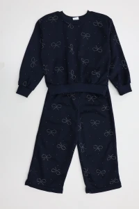 4-10 Yaş İki İplik Şardonsuz Çocuk Takım Lacivert - 55043.1776.