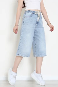 İp Kemerli Kot Şort Mavi - 32399010.1968.