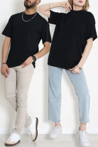 Kompak Penye Ünisex Oversize Tişört Koyulaci - 55045.1872.
