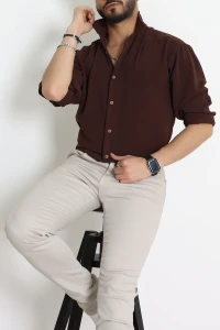 Salaş Ayrobin Gömlek  Kahve - 71214.1947.