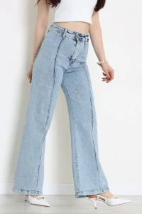 Çımalı Palazzo Kot Pantolon Buzmavi - 32470.1184.