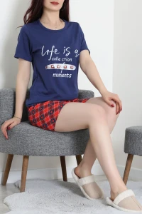 Süprem Baskılı Pijama Takım Lacikırmızı - 50775.1773.