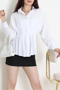 Bel Pensli Gömlek  Beyaz - 71142.1402.