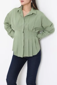 Bel Pensli Gömlek  Yeşil - 71142.1402.